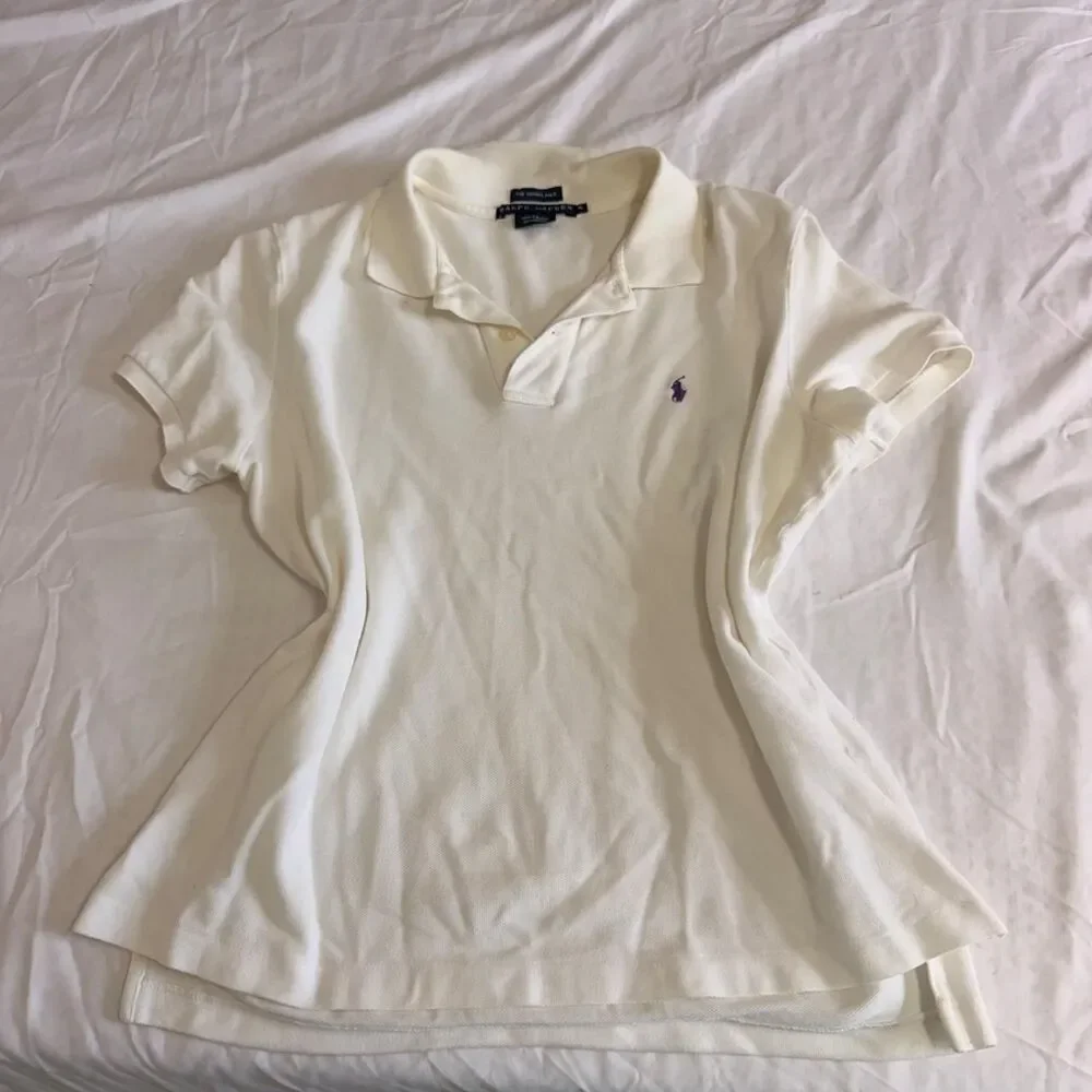 Ralph-lauren Men's White and Cream Polo-shirts